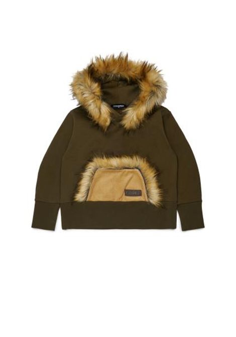 Felpa con pelliccia DSQUARED2 JUNIOR | DQ3469 D0AJ9DQ558